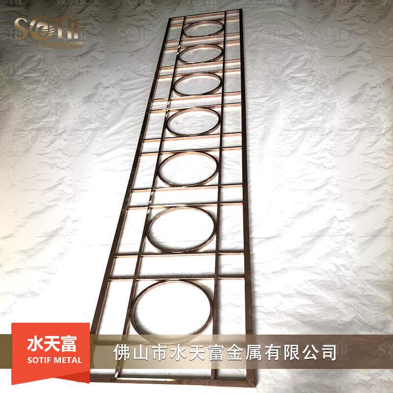 酒店黑鈦拉絲屏風(fēng)